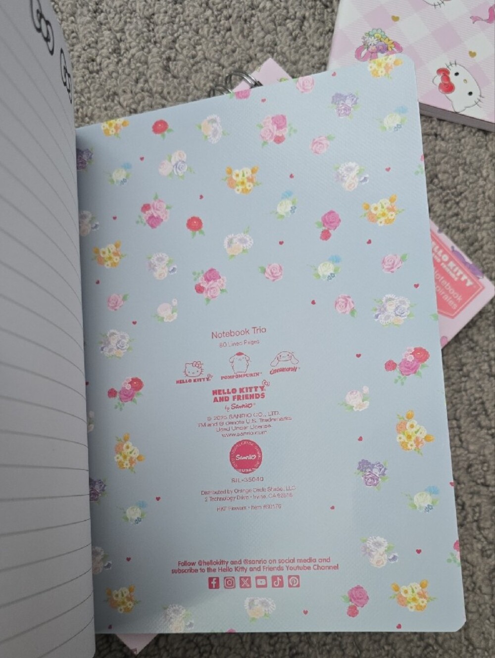 Hello Kitty Pink Patterned Notebooks Set - Picture 6 of 6